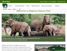 Tablet Screenshot of elephantnaturepark.org